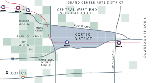 building healthy places ULI St. Louis cortex map